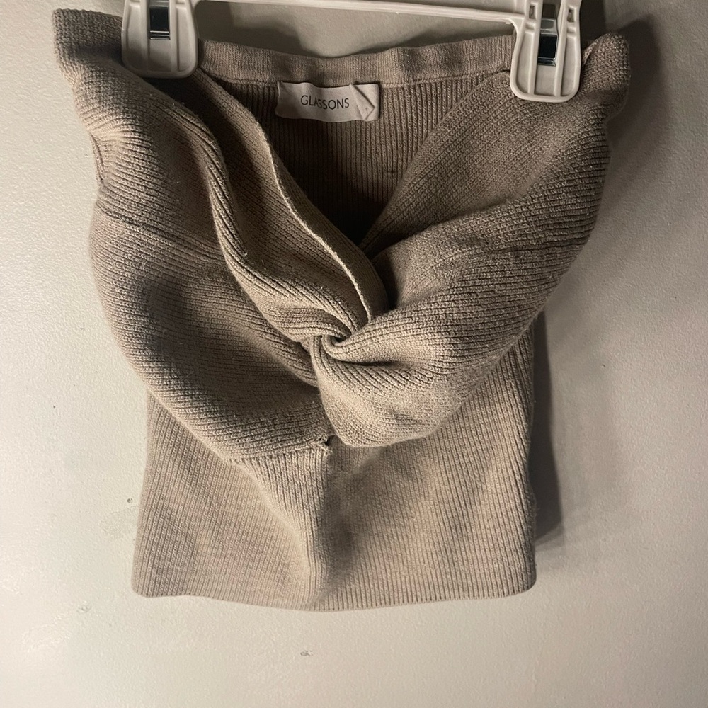 glassons tan tube top